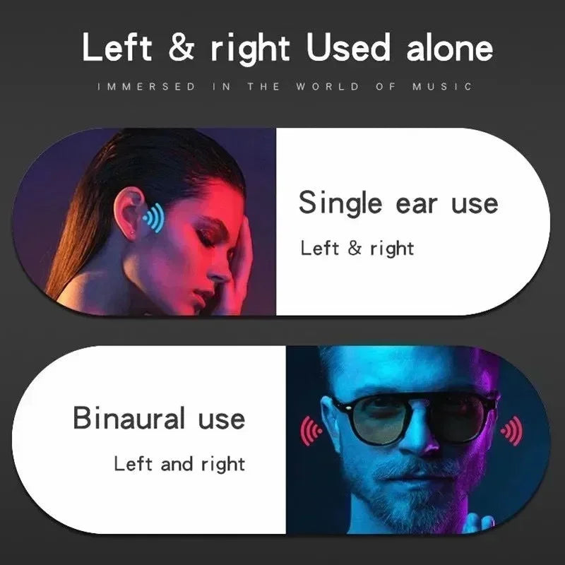 Ansoff T75 bone conduction wireless Bluetooth 5.3 sports earphones with waterproof design and HiFi sound quality, shown in black.