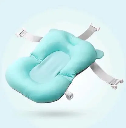 Ansoff baby shower bath tub pad with non-slip surface and animal-shaped soft cushion for newborn safety and comfort in the bathtub.