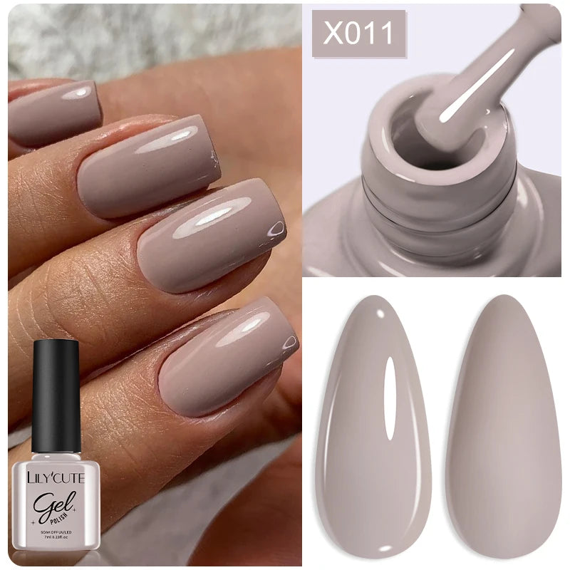 LILYCUTE 5ML Champagne Gold Reflective Glitter Liner Gel Nail Polish Bright Sparkling French Semi Permanent Nail Painting UV Gel