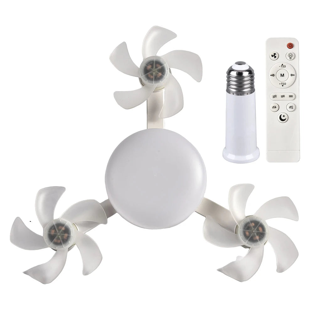 Intelligent ceiling light electric fan light Kitchen high wind power Silent Easy to clean e27 Screw Fan Light Restaurant Fan Eye
