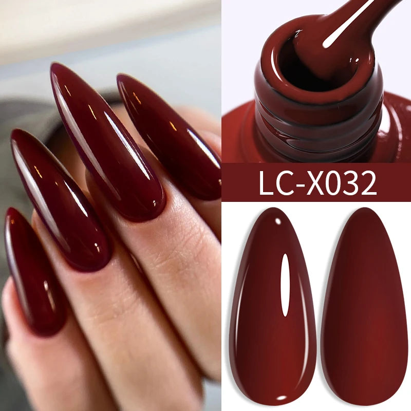 LILYCUTE 5ML Champagne Gold Reflective Glitter Liner Gel Nail Polish Bright Sparkling French Semi Permanent Nail Painting UV Gel