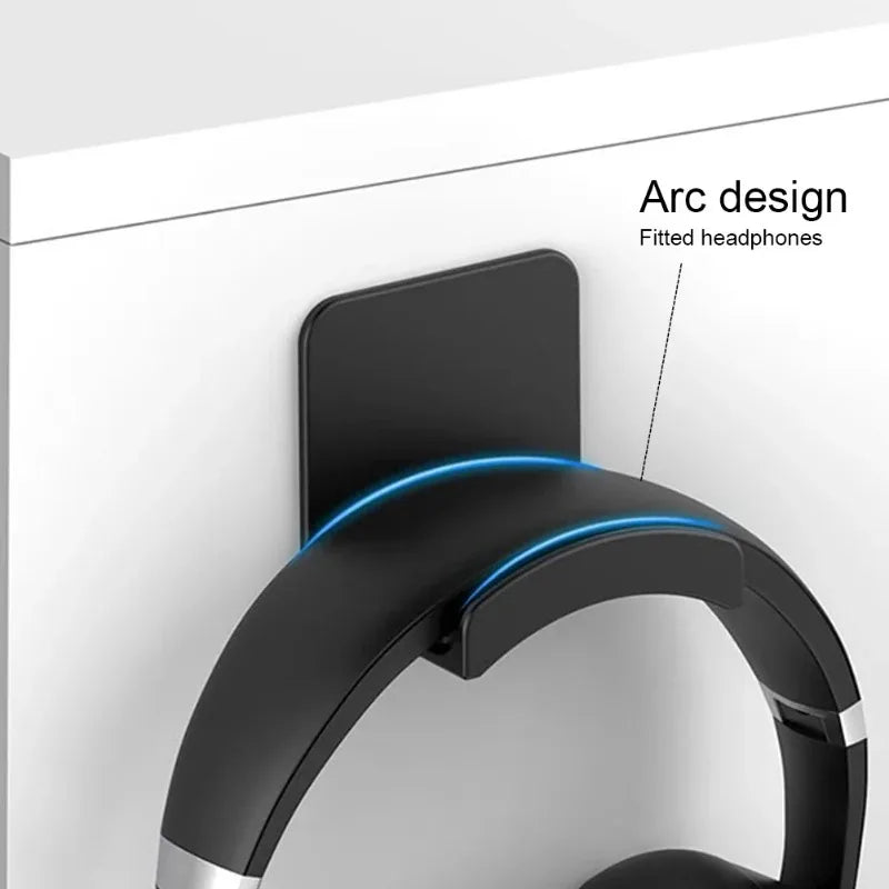 Ansoff universal headphone stand and wall mount hanger for gaming earphones, made of plastic, supporting under-desk headset storage.