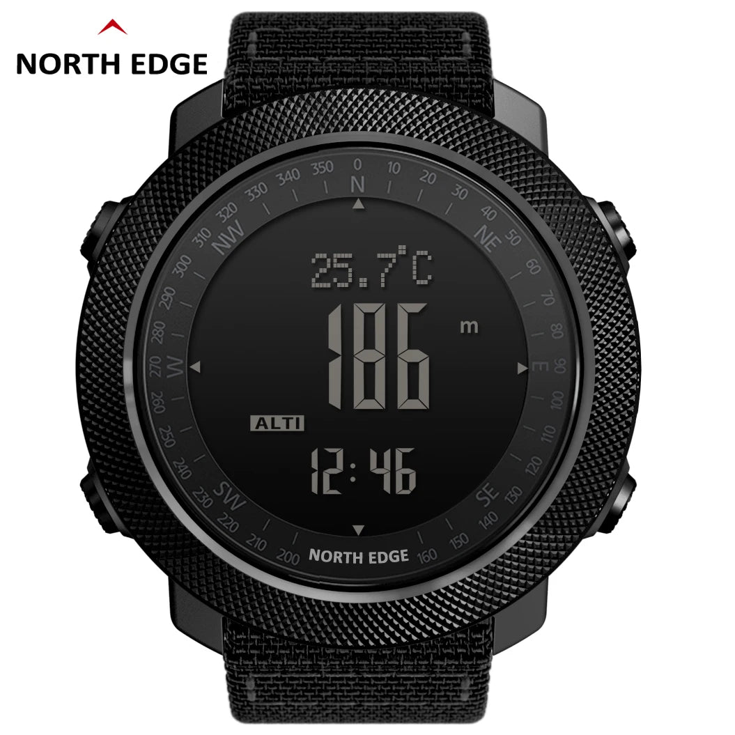 NORTH EDGE Men's sport Digital watch Hours Running Swimming Military Army watches Altimeter Barometer Compass waterproof 50m - Acros