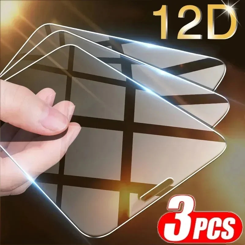 3Pcs Tempered Glass for iPhone 14 13 12 11 15 Pro Max Mini Screen Protector for iPhone 17 XR XS MAX 7 8 Plus 16 Protective Glass - Acros