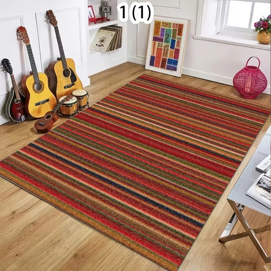 Luxury Modern Colorful Striped Soft Carpet for Living Room Decor Sofa Coffee Table Rugs Bedroom Lounge Kitchen Nonslip Rugs