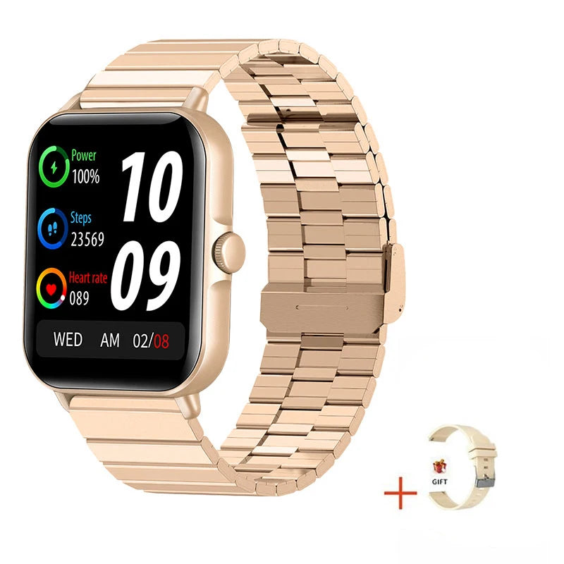 2025 2.01'' Smart Watch BT Call Play Music Heart Monitor Smartwatch Fitness Clock Digital Sports Watches for Men Women Android