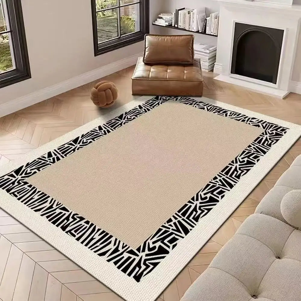 Nordic Light Luxury Large Carpet for Living Room Geometric Bedroom Area Rugs Washable Outdoor Balcony Floor Mat Lounge Sofa Rug