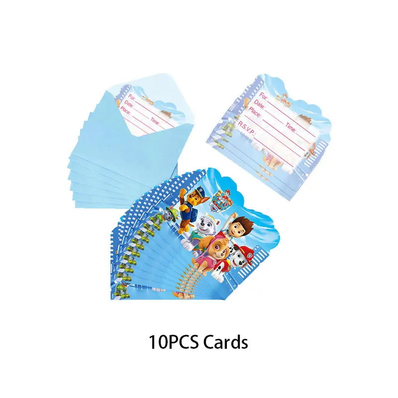 Paw Patrol Birthday Decoration Party Supplies Set Balloons Backdrop Plate Cup Cake Topper Paw Patrol Stickers Banner Party Favor