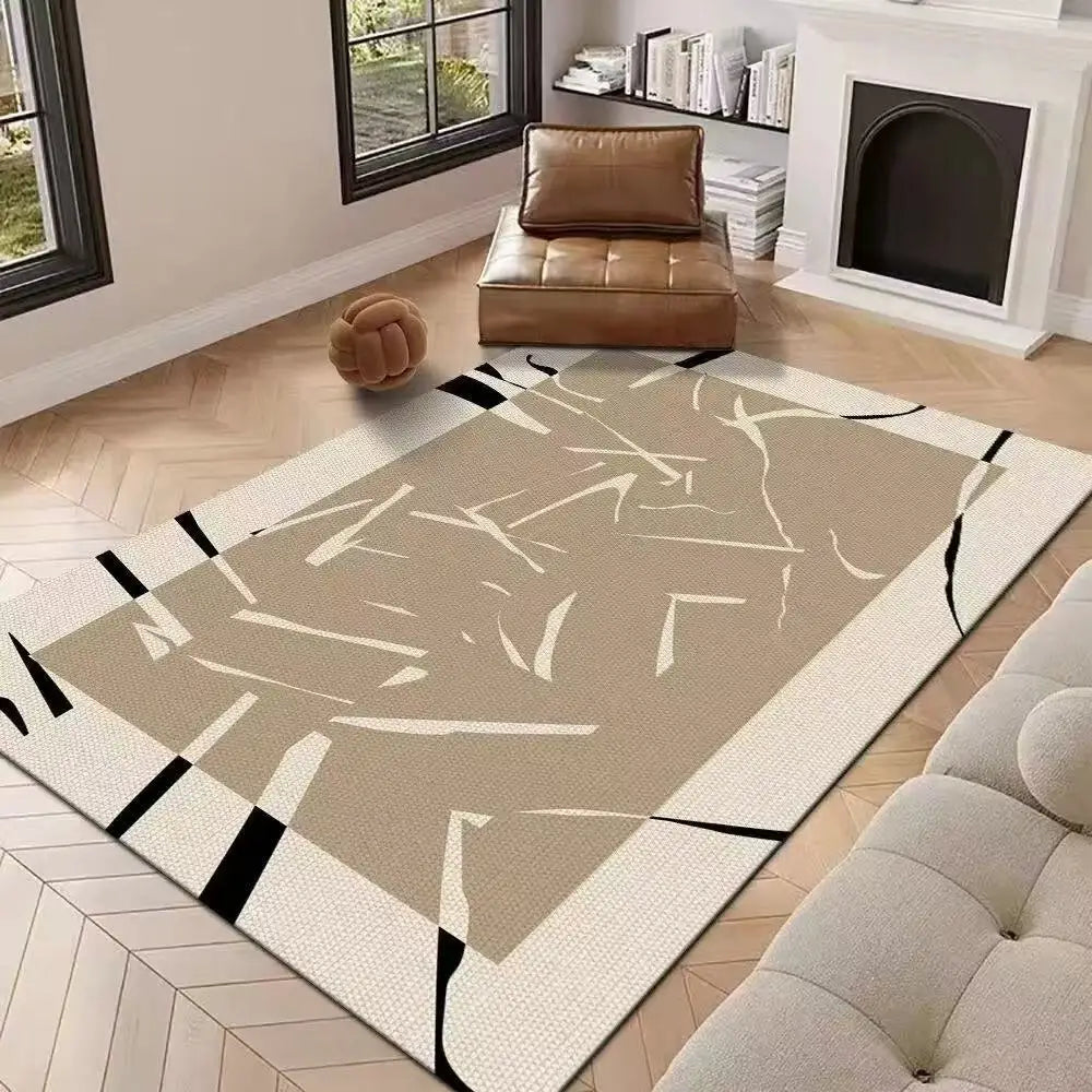 Nordic Light Luxury Large Carpet for Living Room Geometric Bedroom Area Rugs Washable Outdoor Balcony Floor Mat Lounge Sofa Rug
