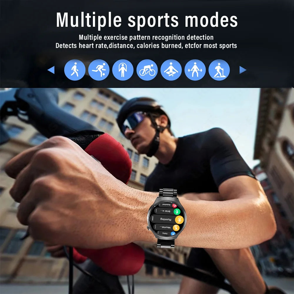 Ansoff G.L Wear 2025 men's smart watch with HD display, health tracking, Bluetooth calling, and voice assistant features.