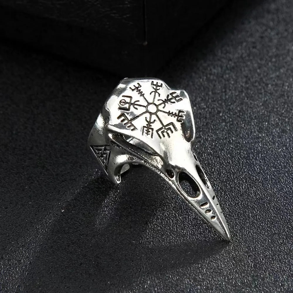 2024 Unique Punk Fashion Personality Retro Style Three-dimensional Ring European Pattern Artificial Ring Jewelry Wholesale