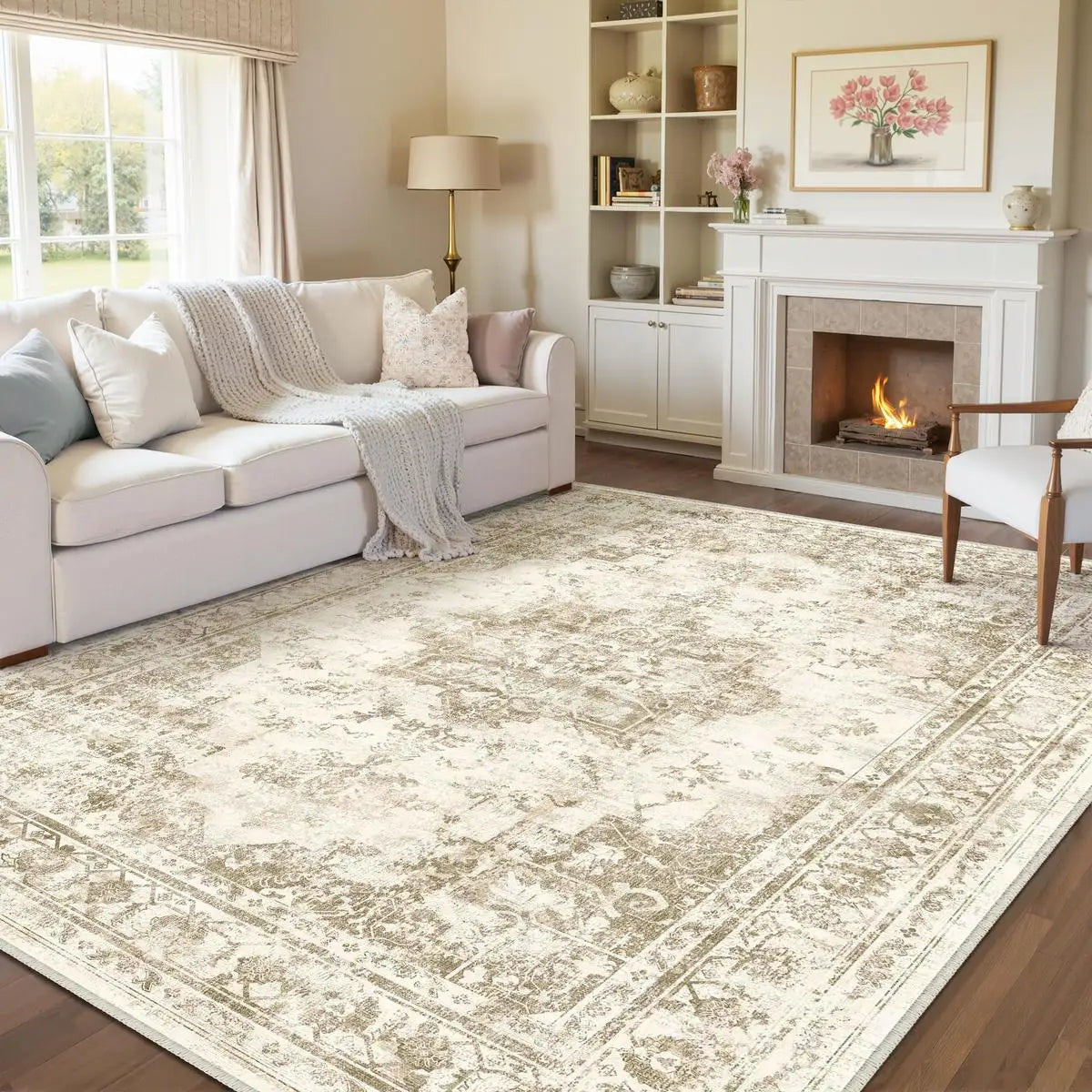 VIKAMA Nordic Light Luxury Large Carpet Living Room Sofa Tea Table Carpet Bedroom Bedside Carpet Modern Simple Home Decoration