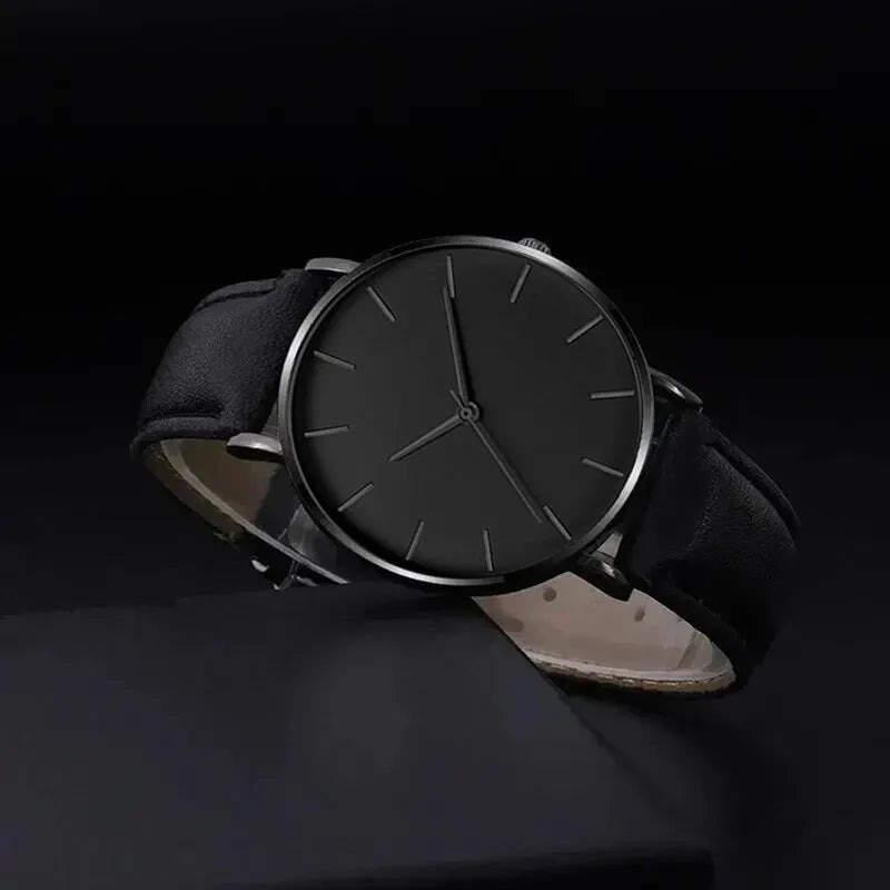5PCS Set Fashion Mens Sports Watches Man Business Quartz Wristwatch Luxury Leather Bracelet Men Casual Clock Watch - Acros