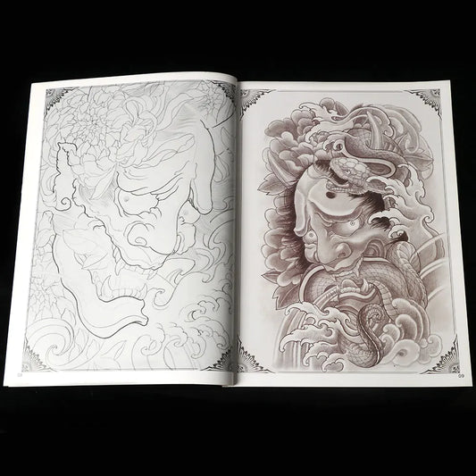 Tattoo Book Design for Body Art, God Monkey, Snake-like Worship, Crane, Permanent Makeup, Tattoo Supplies and Accessories, A4