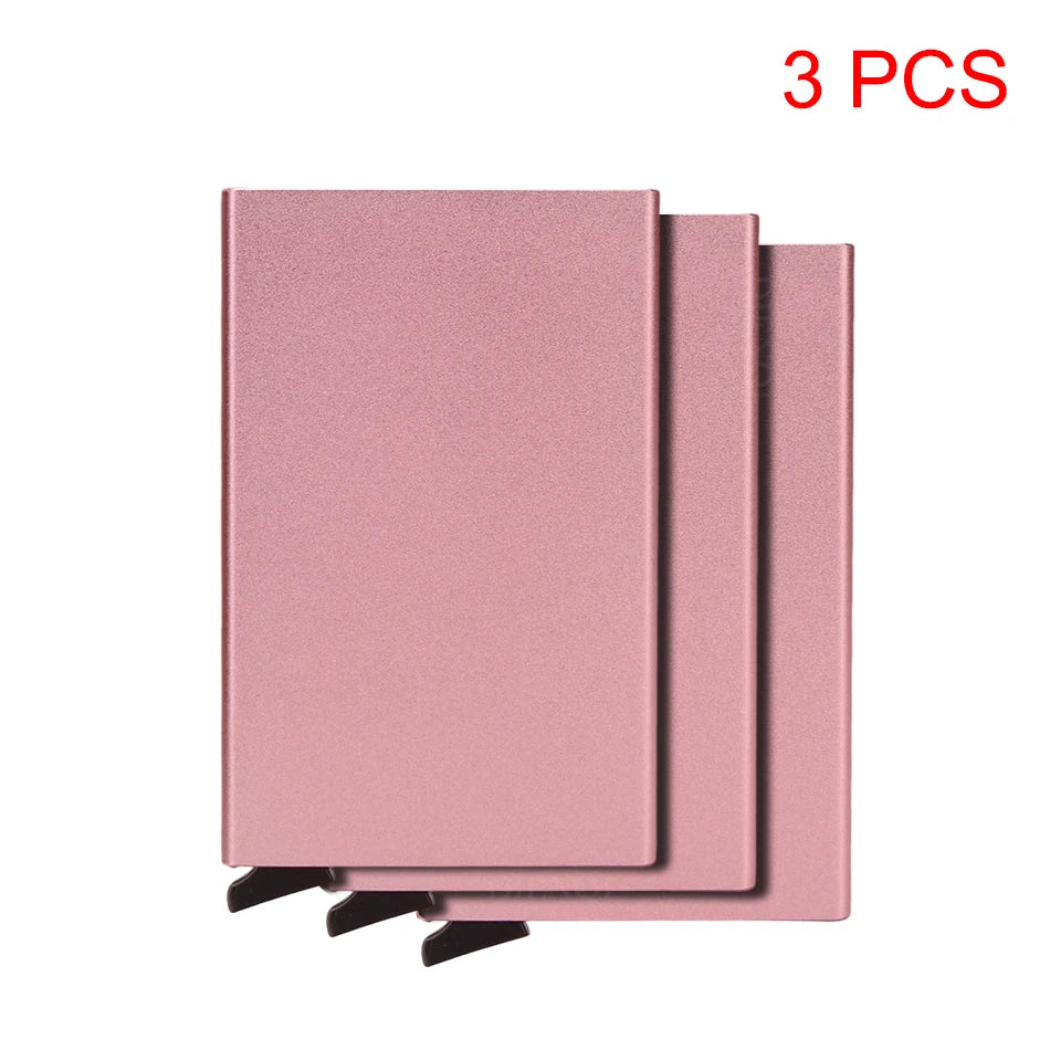 Rfid Smart Wallet Card Holder Metal Thin Slim Men Women Wallets Pop Up Minimalist Wallet Small Black Purse Vallet Walets for Men - Acros