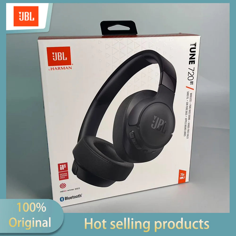 JBL Tune 720BT Wireless Over-Ear Headphones, Bluetooth 5.3, 76H Battery, Pure Bass Sound, Foldable & Lightweight Design