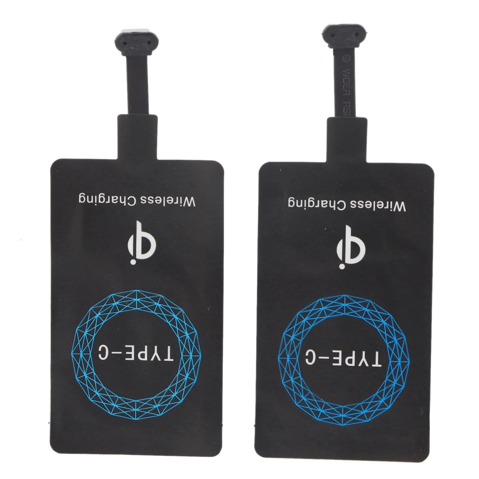 Ansoff 2-pack Type C wireless charger adapter and portable charging receiver for Type C mobile phones, shown in the image.