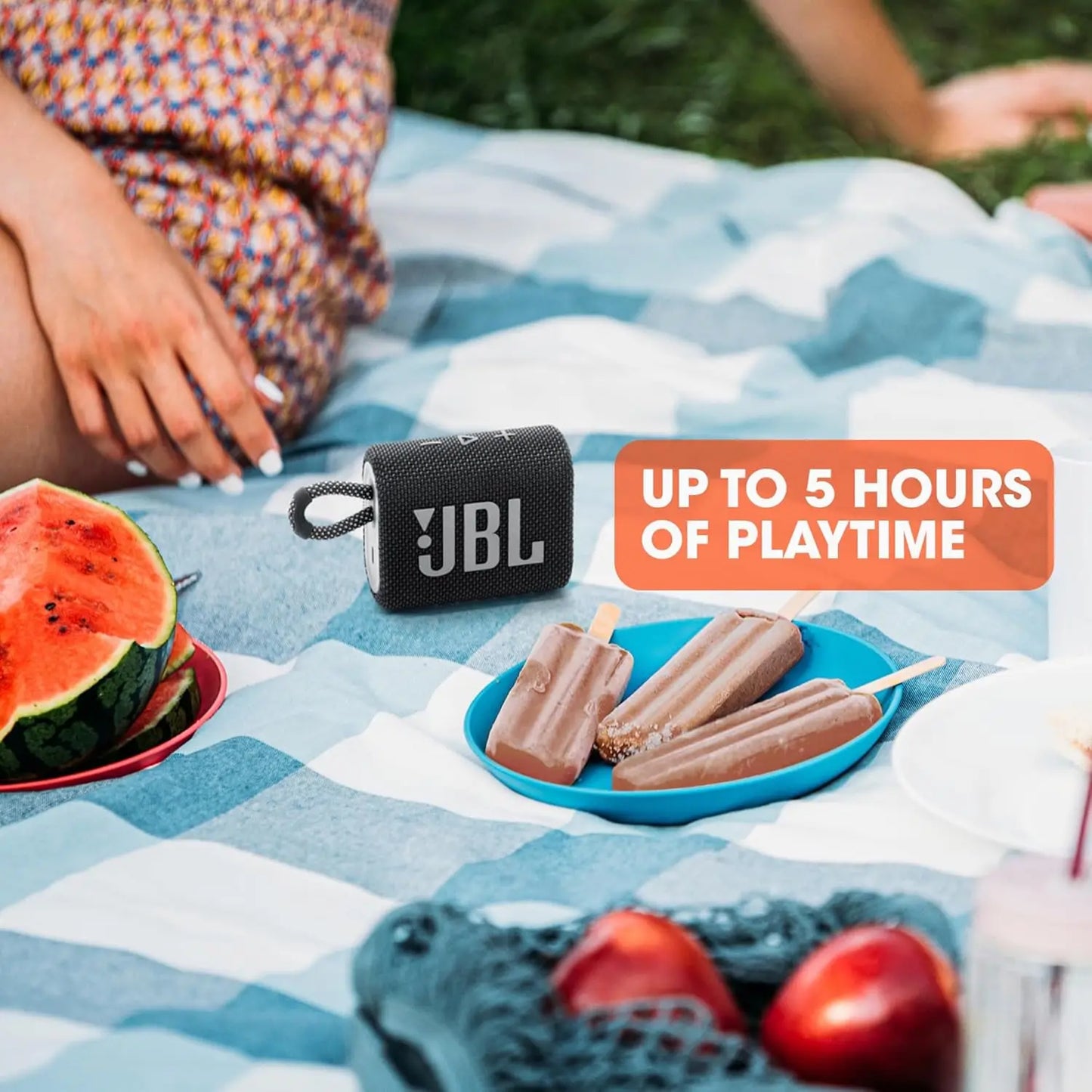 JBL Go3 Portable Mini Bluetooth Speaker,  IP67 waterproof and dustproof 5 hours of playtime, speaker for home outdoor and travel