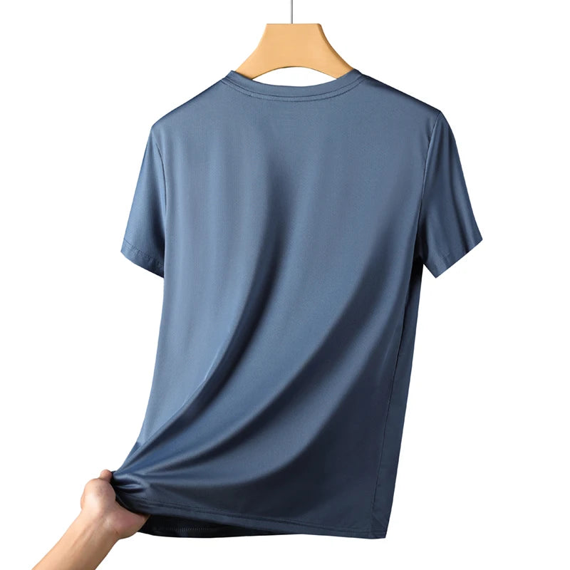 CHRLCK Men's Running Quick Drying T-shirts Breathable Hiking Fishing Tees, Soft Elasticity Outdoor Sports Short Shirt Summer - Acros