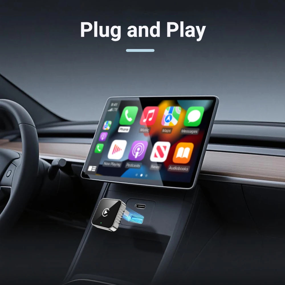 XUDA 2 in 1 Wired to Wireless CarPlay Android Auto Adapter for OEM Car Stereo With USB Dongle Mini Box Plug and Play Bluetooth - Acros
