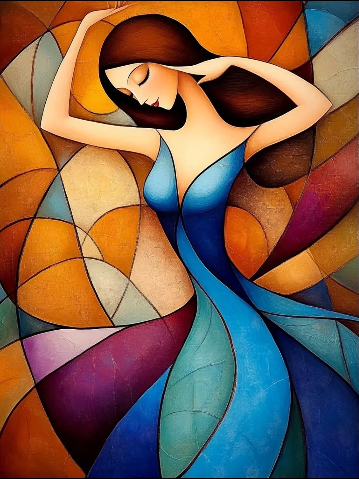 Abstract Art Digital Oil Painting DIY Wall Painting Home Decoration Gift Friends Party Coloring Activity