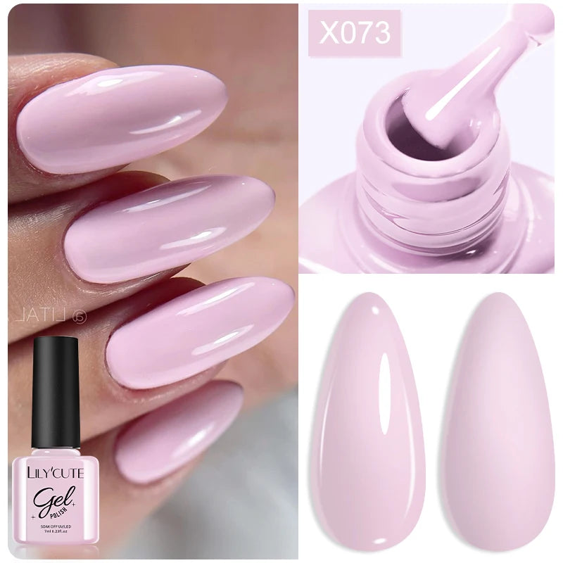LILYCUTE 5ML Champagne Gold Reflective Glitter Liner Gel Nail Polish Bright Sparkling French Semi Permanent Nail Painting UV Gel