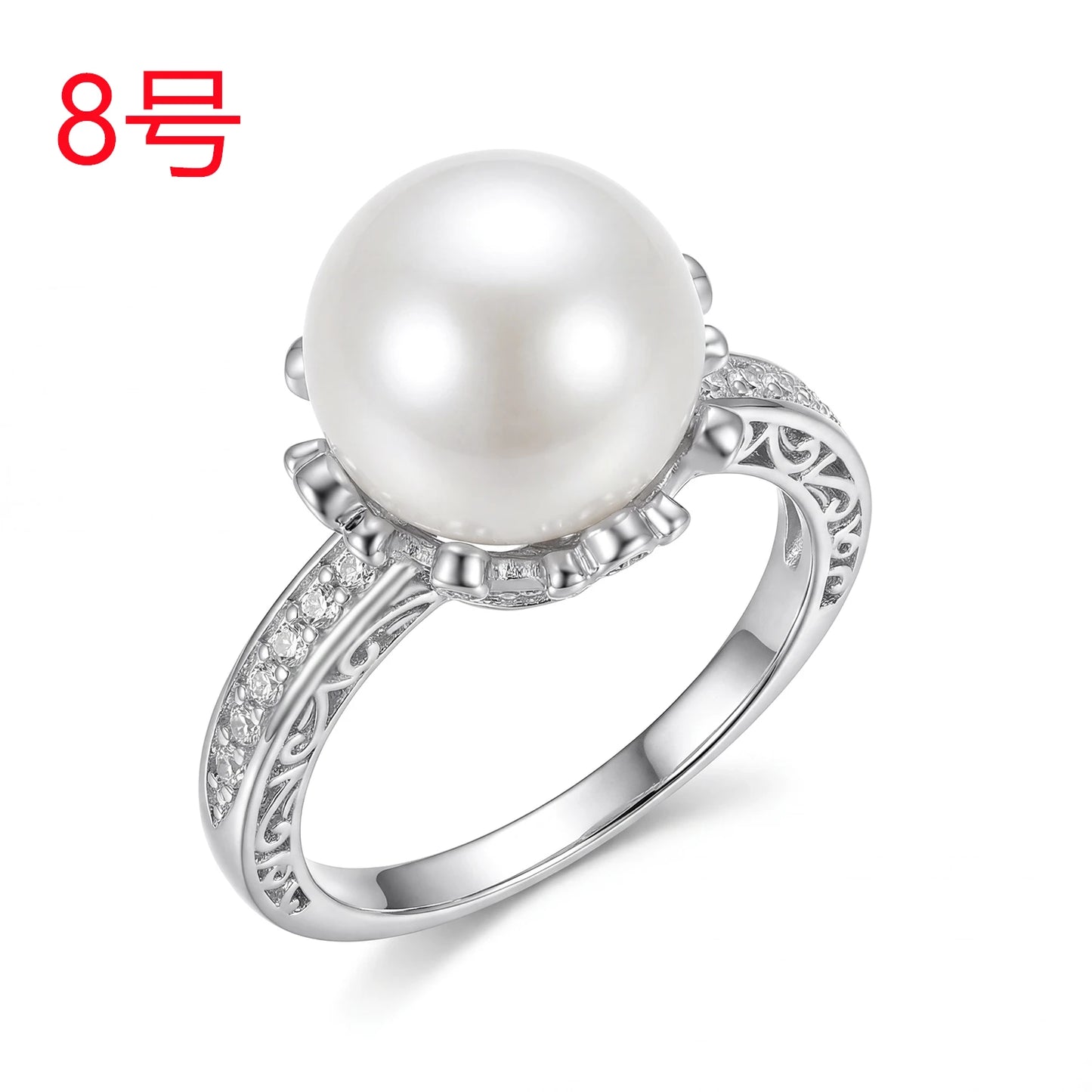 Elegant Retro Pearl Ring for Women Fashionable Luxury Daily Commute Accessory Suitable for Dates Parties Weddings Jewelry Gift