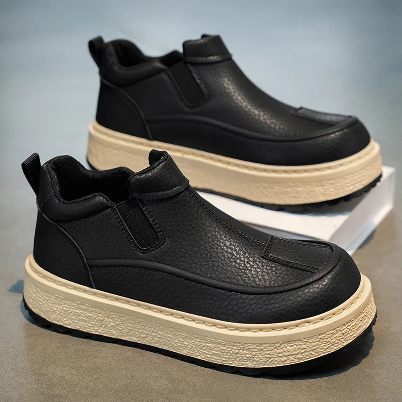 Men's brown casual shoes by Ansoff, made of durable suede, comfortable for daily walking and stylish for everyday wear.
