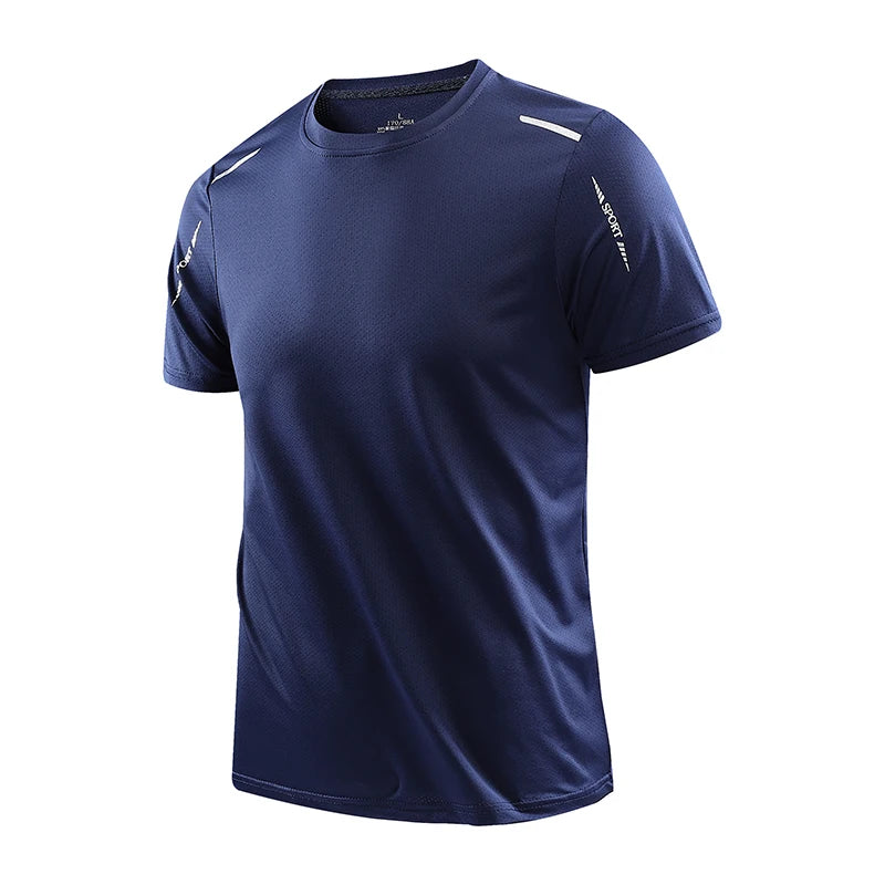 CHRLCK Men's Running Quick Drying T-shirts Breathable Hiking Fishing Tees, Soft Elasticity Outdoor Sports Short Shirt Summer - Acros