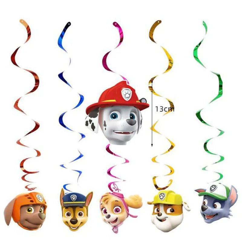 Paw Patrol Birthday Decoration Party Supplies Set Balloons Backdrop Plate Cup Cake Topper Paw Patrol Stickers Banner Party Favor