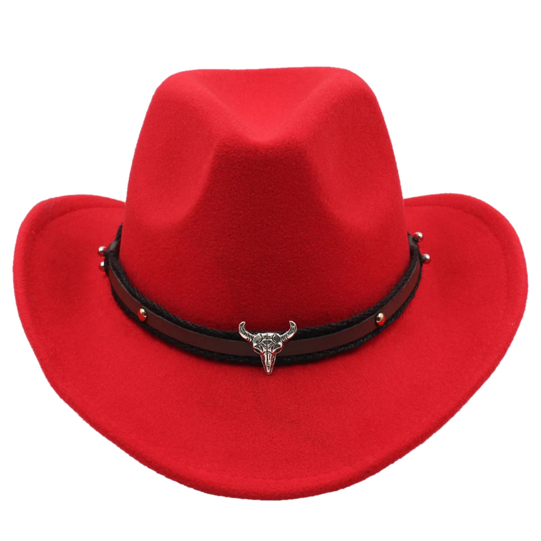 Unisex kids Western cowboy hat by Ansoff, featuring a cowgirl style fedora for Halloween, Christmas, or birthday costumes.