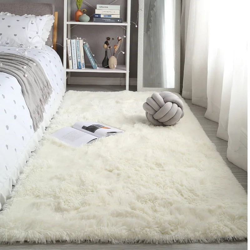 Extra Large Nordic Furry Carpet Hall Carpets On The Floor Nursery Children Room's Non Slip Rugs Bedroom Home Decor Washable Mats
