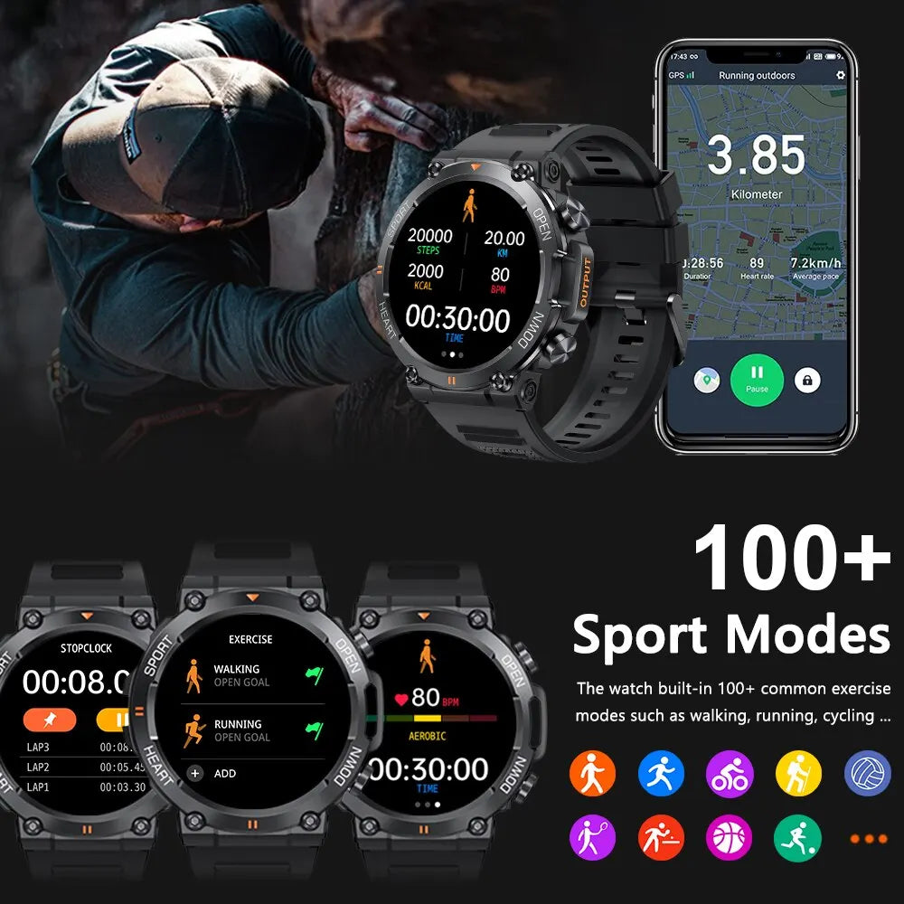 MEVADEN 1.39 inch HD Bluetooth Call Smart Watch Men Sports Fitness Tracker Heart Monitor 400mAh Smartwatch For Android IOS MD56