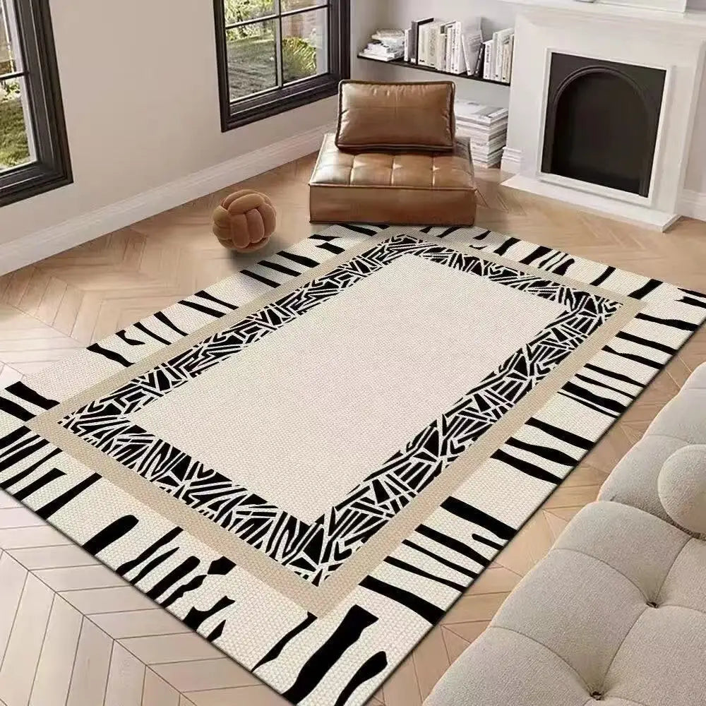 Nordic Light Luxury Large Carpet for Living Room Geometric Bedroom Area Rugs Washable Outdoor Balcony Floor Mat Lounge Sofa Rug