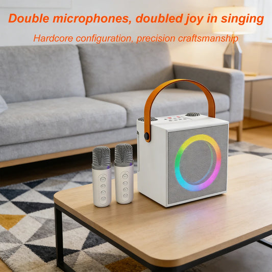 High-quality desktop computer speakers, perfect for outdoor karaoke, live streaming, and Bluetooth audio, all-in-one microphone