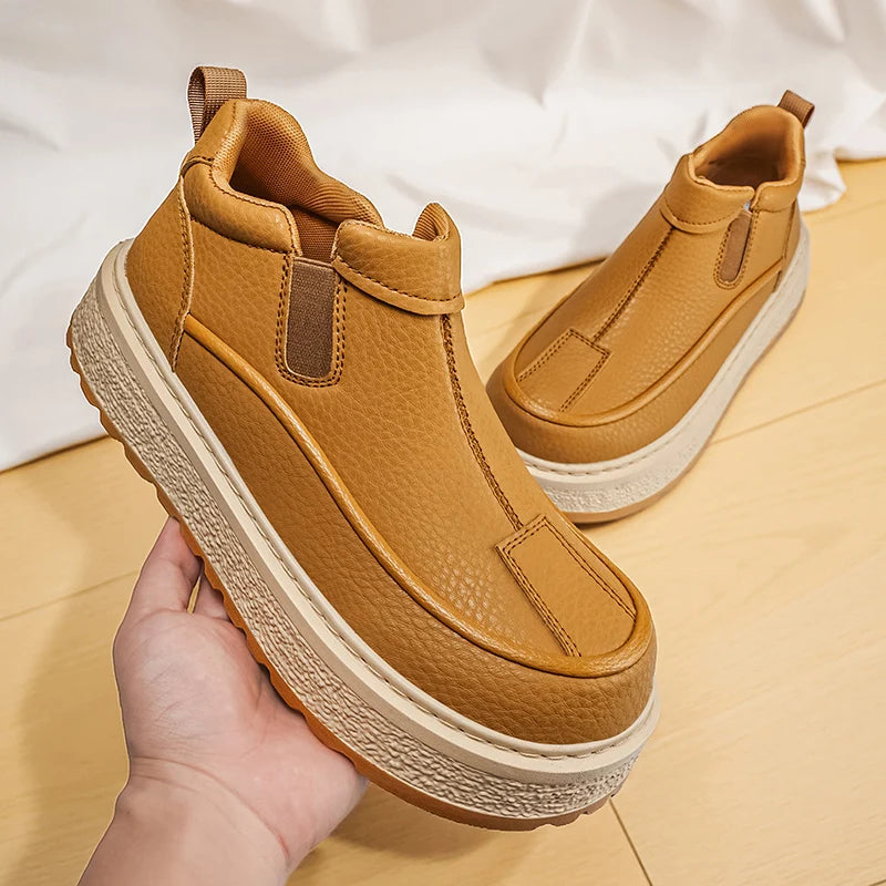 Ansoff men's brown casual shoes made of durable suede, comfortable for daily walking and stylish for everyday wear.