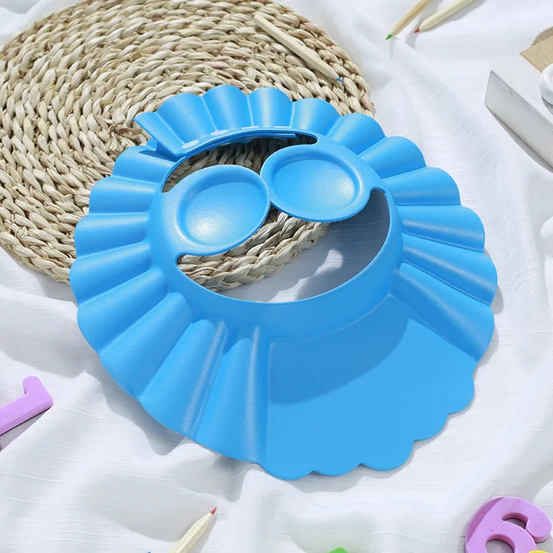 Baby Shower Soft Cap Adjustable Hair Wash Hat for Kids Ear Protection Safe Children Shampoo Bathing Shower Protect Head Cover - Acros
