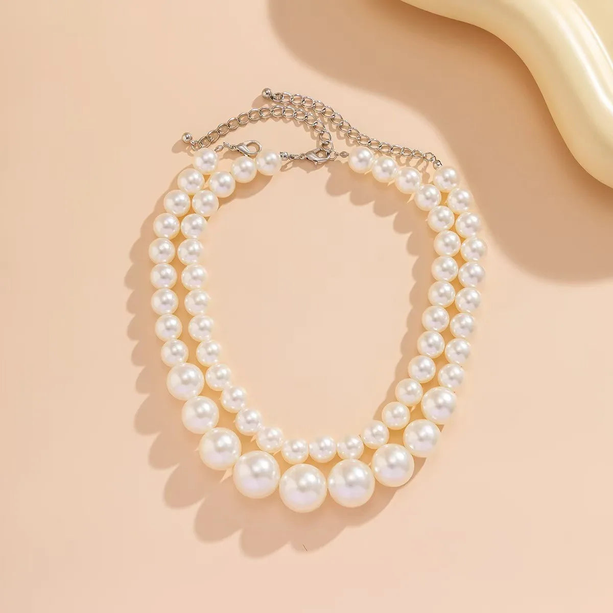 2 pcs set Imitation Pearl Beaded Choker Necklaces Collar for Women 2026 Wedding Bridal Party Jewelry Gift