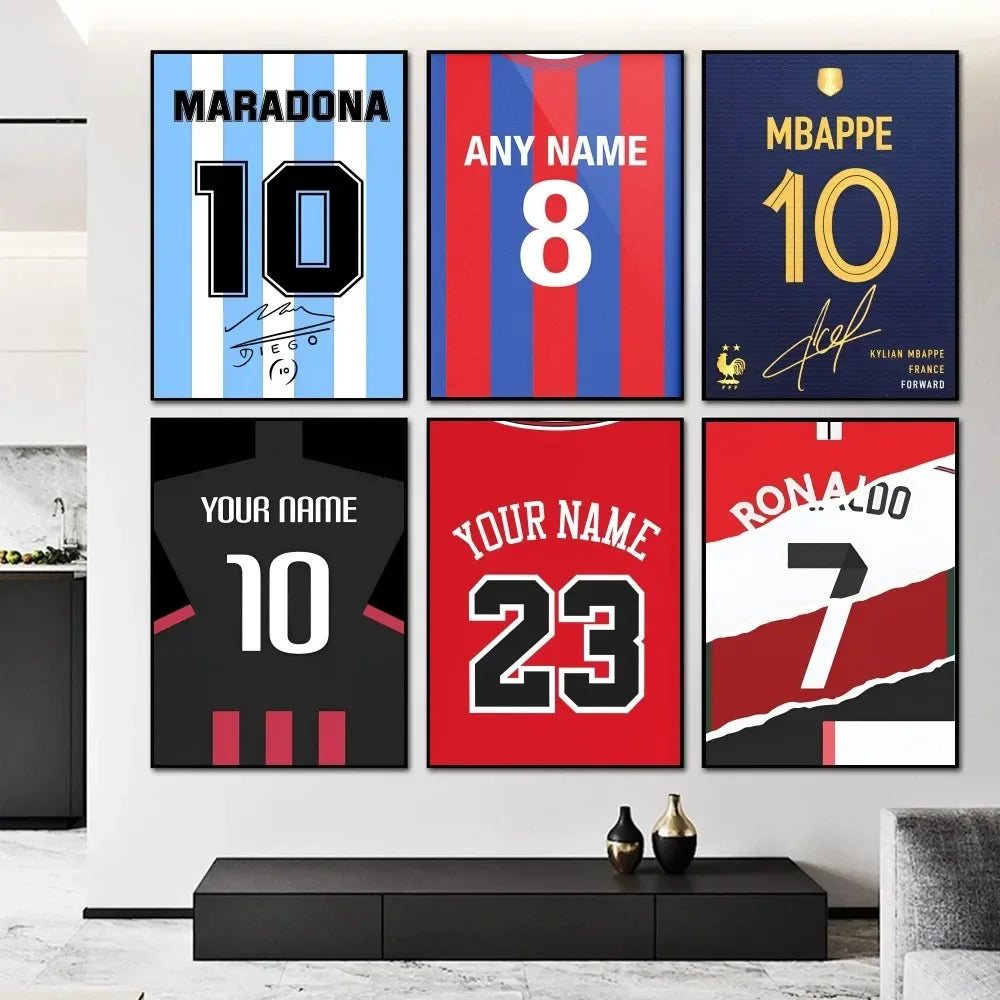 Ansoff football jersey name poster decor featuring a vibrant sports-themed design, ideal for home, living room, bedroom, or cafe decor.