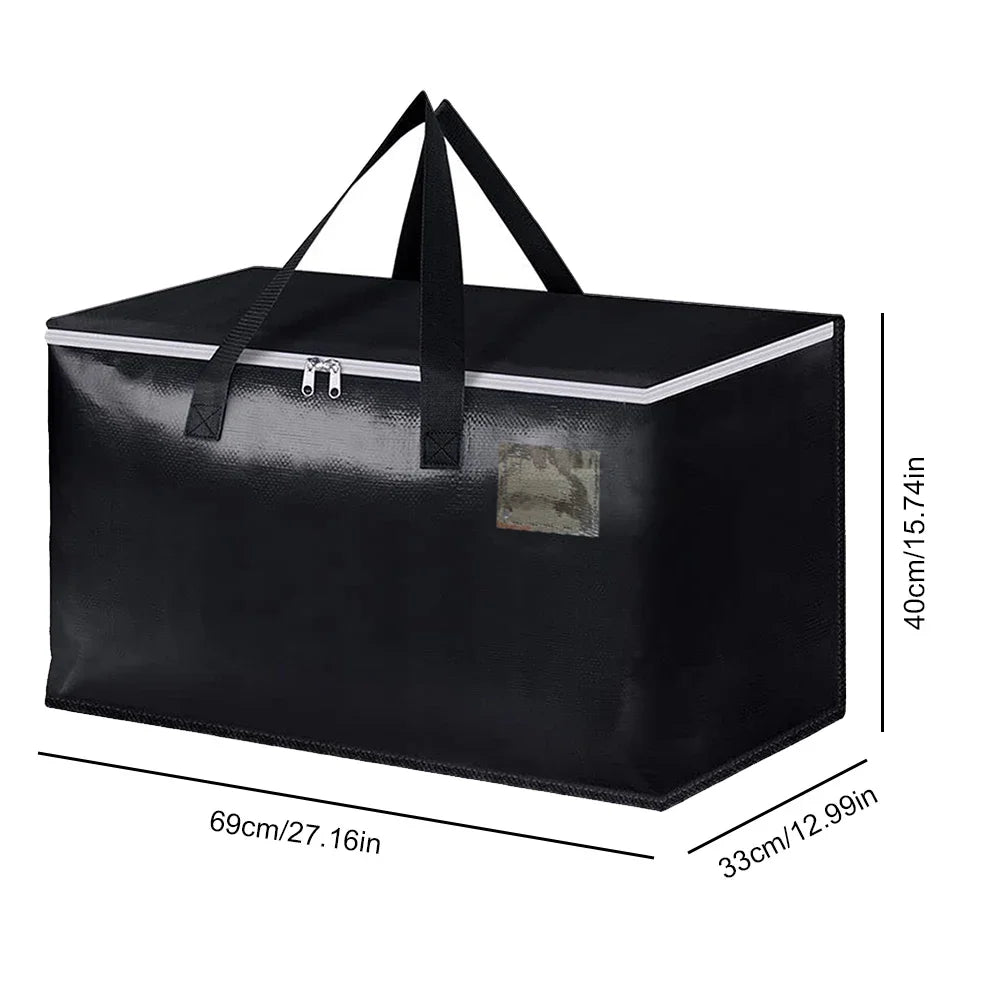 90L Moving Bags with Zippers & Handles Storage Bags Heavy Duty Storage Packing Bags Collapsible Bag for Packing & Moving Storing