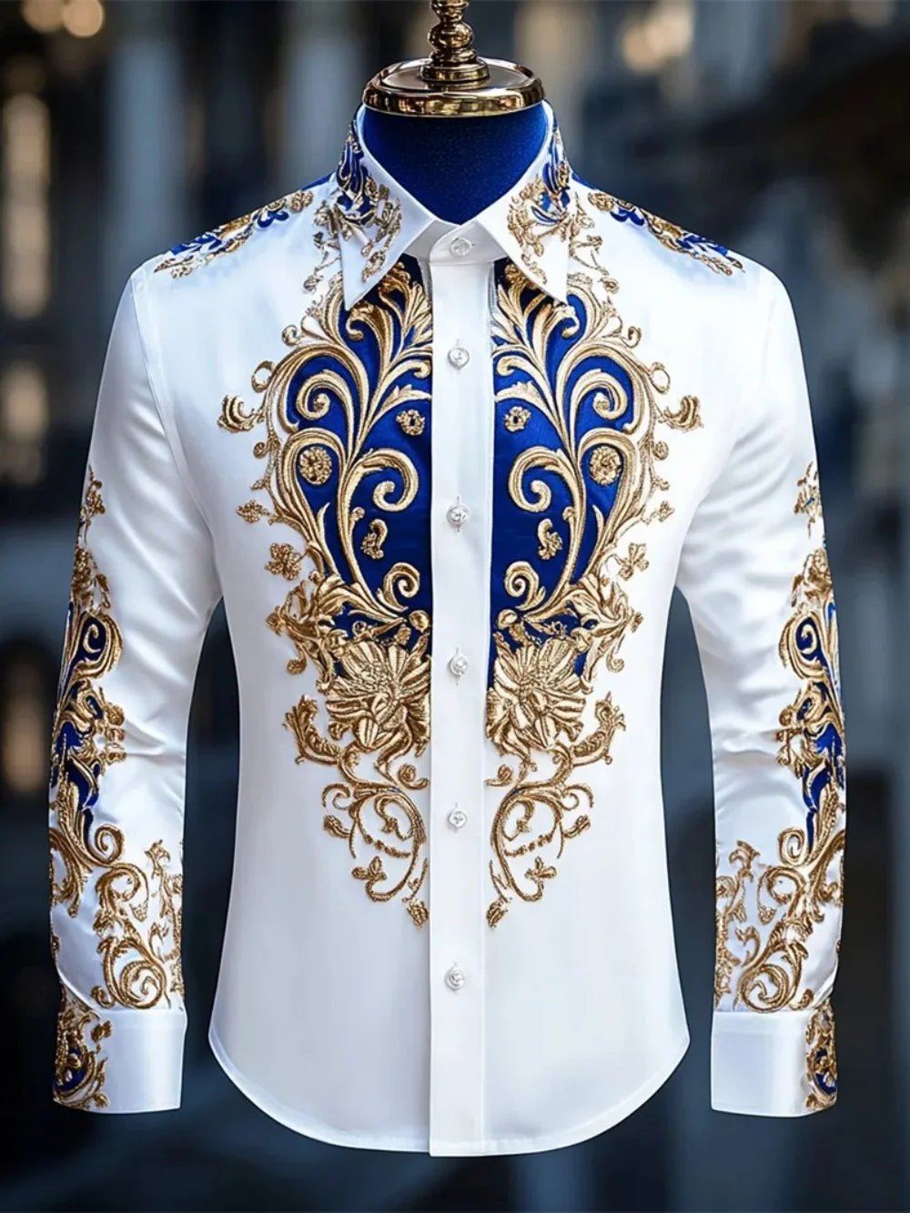 Men's long-sleeved shirt by Ansoff with high-definition printed outdoor leisure design, stylish and high-quality fashion clothing.