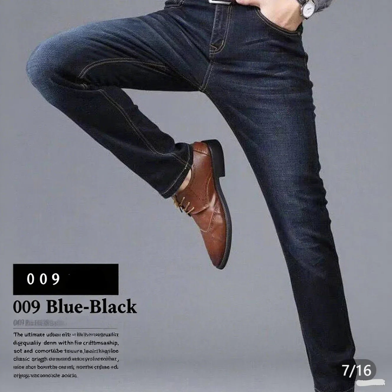 2025New JEAN Business Men's Jeans Casual Straight Fashion Classic Blue Black Work Denim Trousers Male Brand Clothing