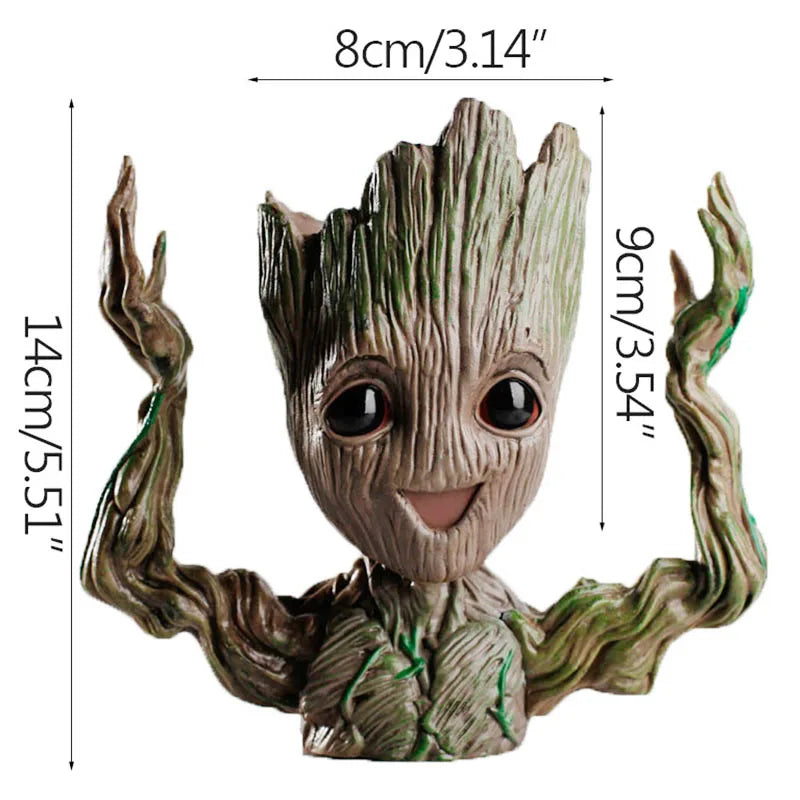 Miniature Groot figurine from Ansoff, 5cm tall, detailed cartoon tree desk ornament for home decor and office display.