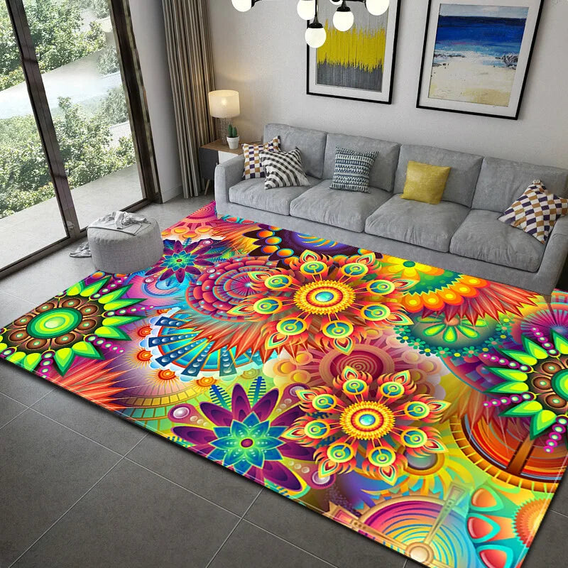 Nordic 3D Printed Large Carpet Space Series Floor Mat Living Room Home Decor Bedroom Rug Prayer Upholstery