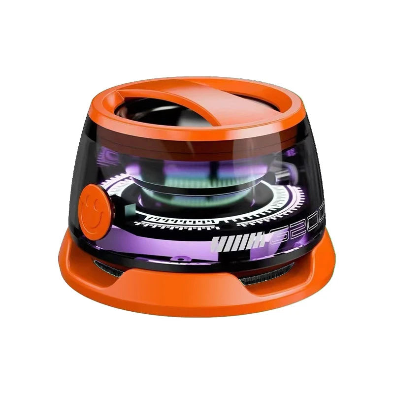 Outdoor Magnetic Bluetooth Speaker Wireless Portable Mini Travel Stereo Speaker with RGB Color Light and Phone Holder for Ios - Acros