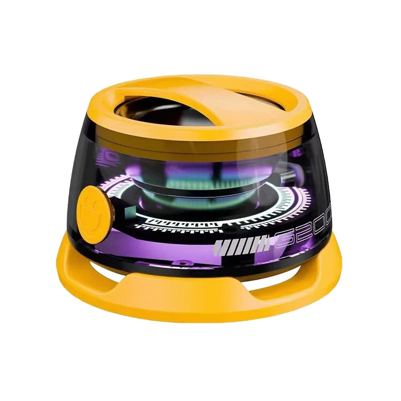 Outdoor Magnetic Bluetooth Speaker Wireless Portable Mini Travel Stereo Speaker with RGB Color Light and Phone Holder for Ios - Acros