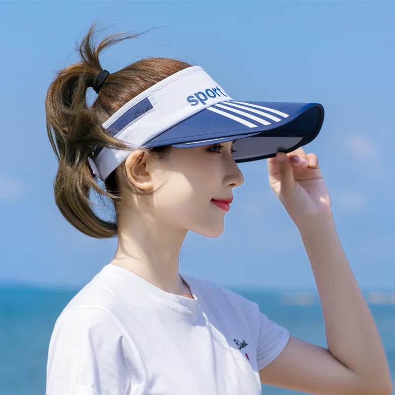 Ansoff wide brim sun hat for women with a printed design, retractable brim, perfect for summer outdoor beach and sport sun protection.