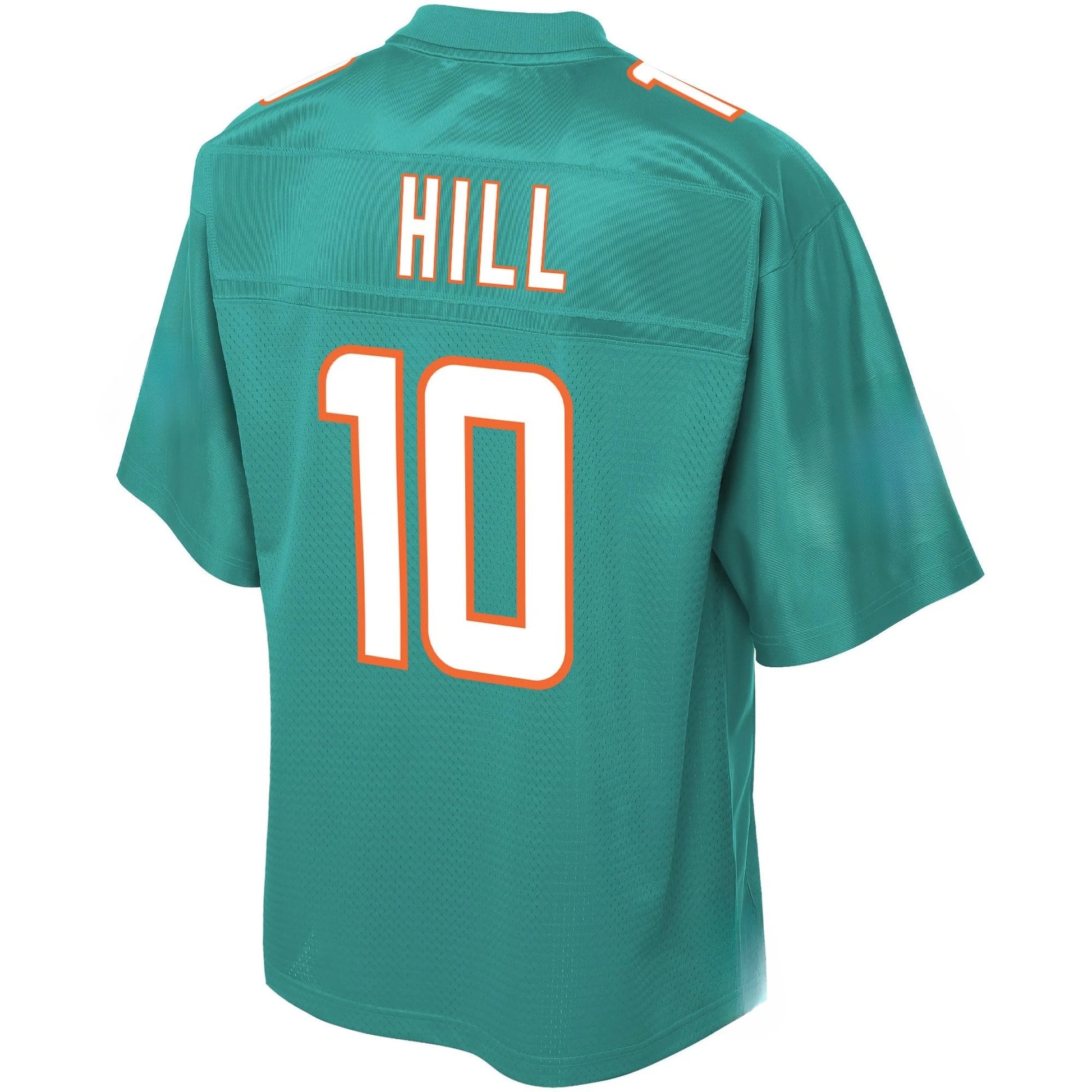 Ansoff football jersey in teal with orange and white accents, featuring "Hill 10" in 3D HD print, designed for fans and athletes.