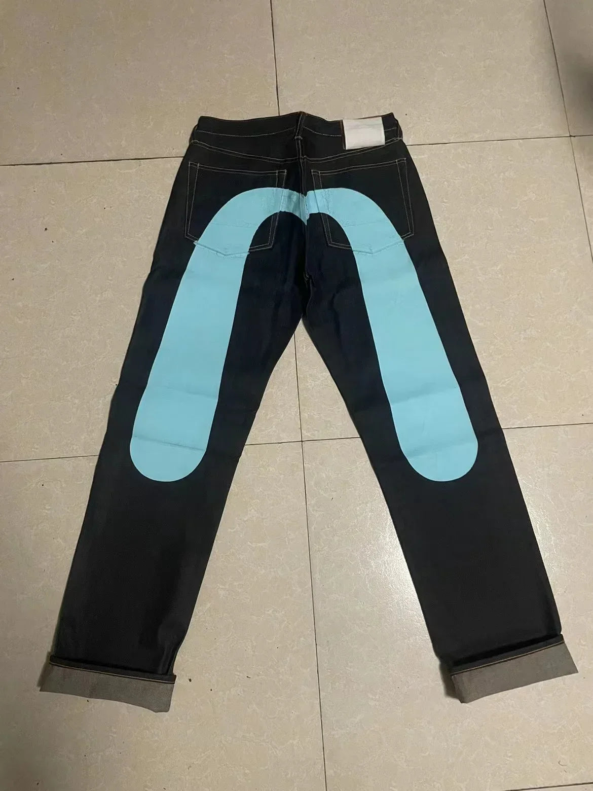 Black wide-leg denim jeans for women by Ansoff, featuring gothic Y2K retro streetwear style with cargo and punk Kpop-inspired details.