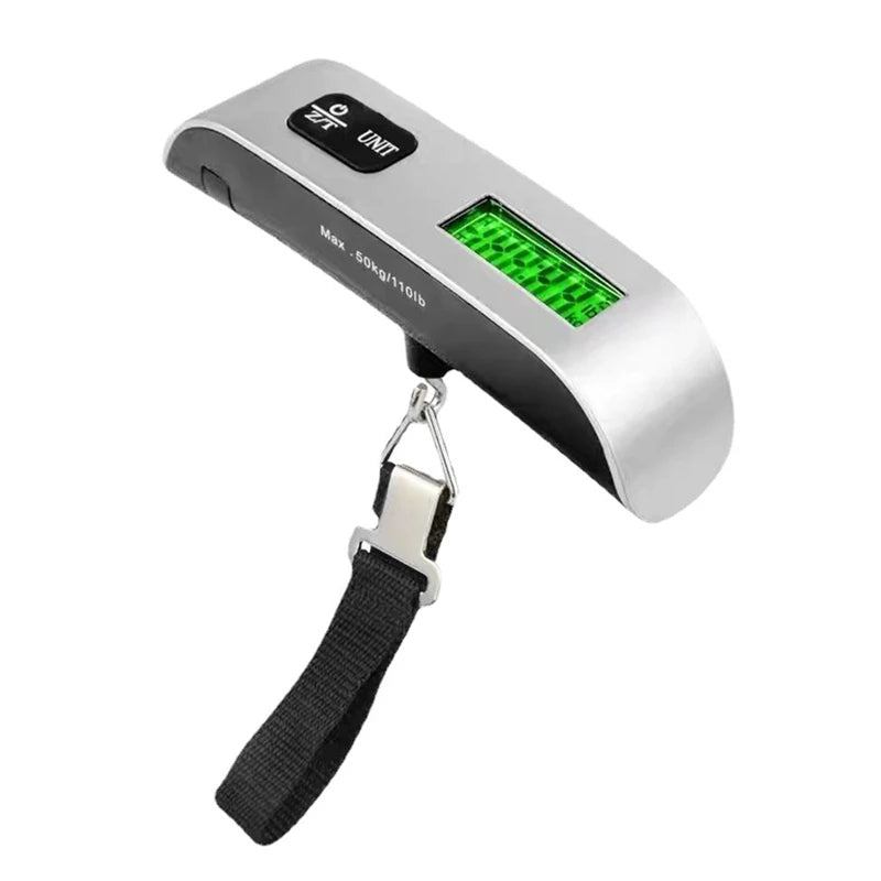 Portable Scale Digital LCD Display 110lb/50kg Electronic Luggage Hanging Suitcase Travel Weighs Baggage Bag Weight Balance Tools - Acros
